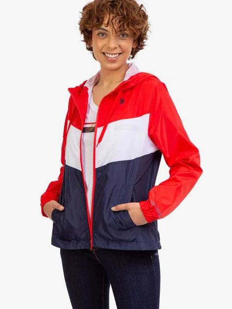 Windbreaker with a hood is female U.S. Polo Assn