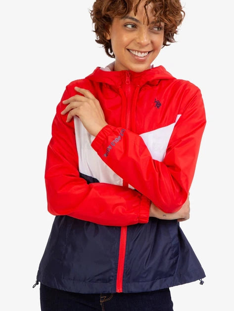 Windbreaker with a hood is female U.S. Polo Assn