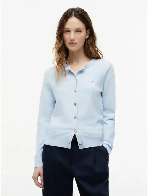 tommy hilfiger organic cotton jersey cardigan