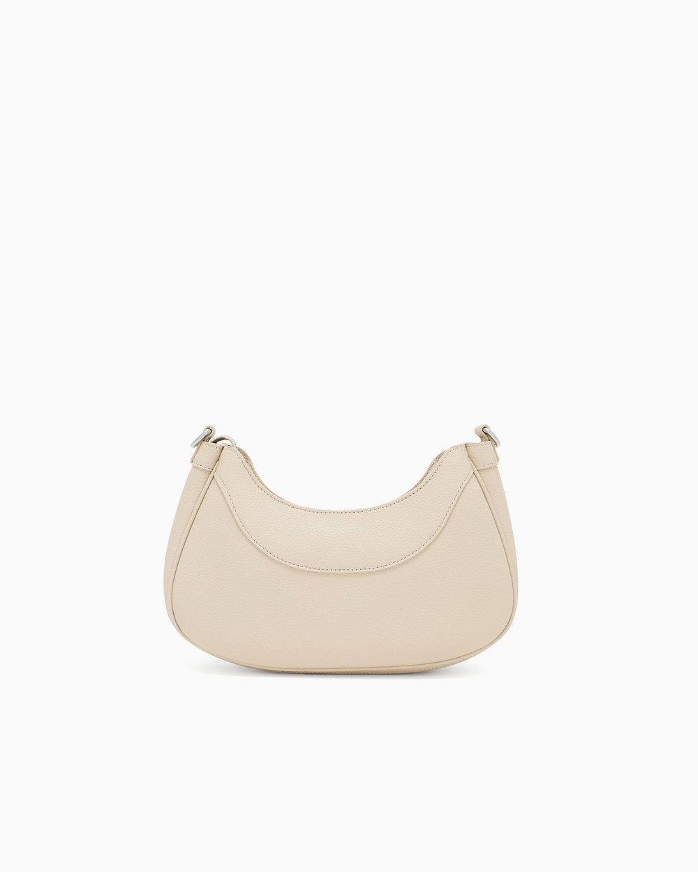 Armani Exchange curved logo shoulder bag in cream