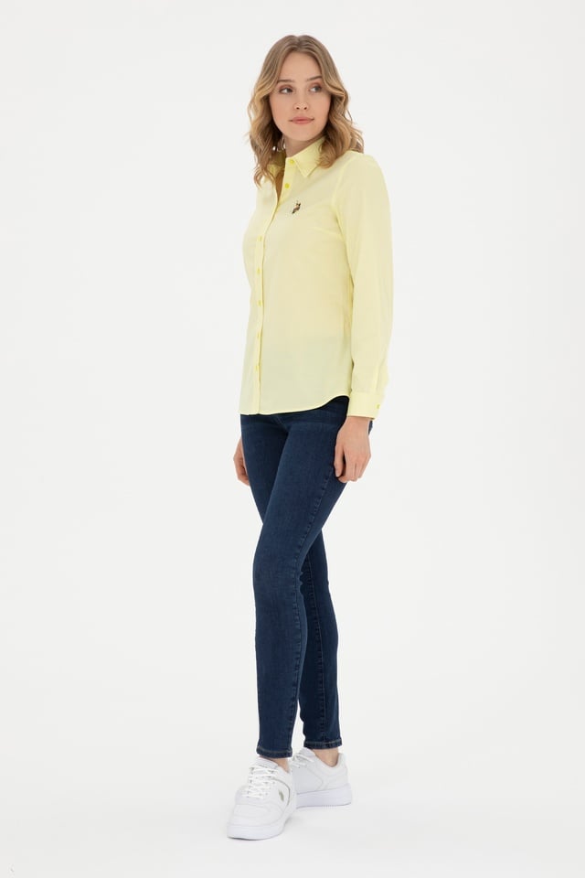 CLASSIC FIT COTTON OXFORD SHIRT - Button-down blouse - wicket yellow