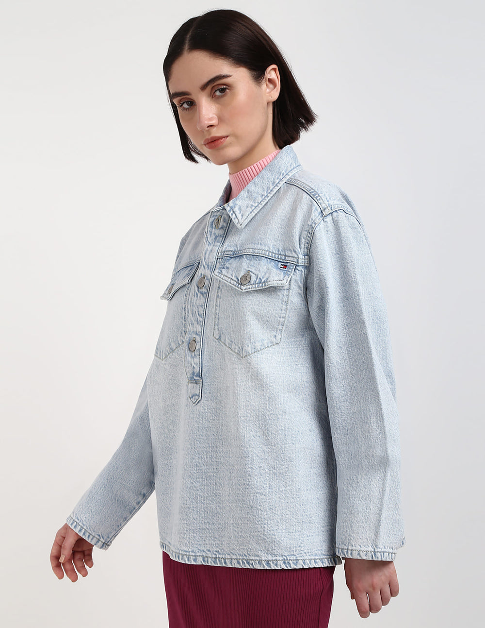 Tommy Hilfiger Long Sleeve Relaxed Popover Shirt