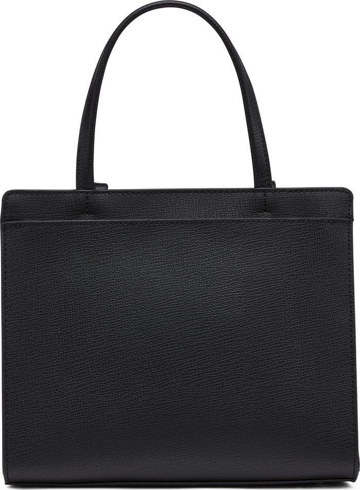 Karl Lagerfeld Paris Maybelle satchel with pins in a faux leather