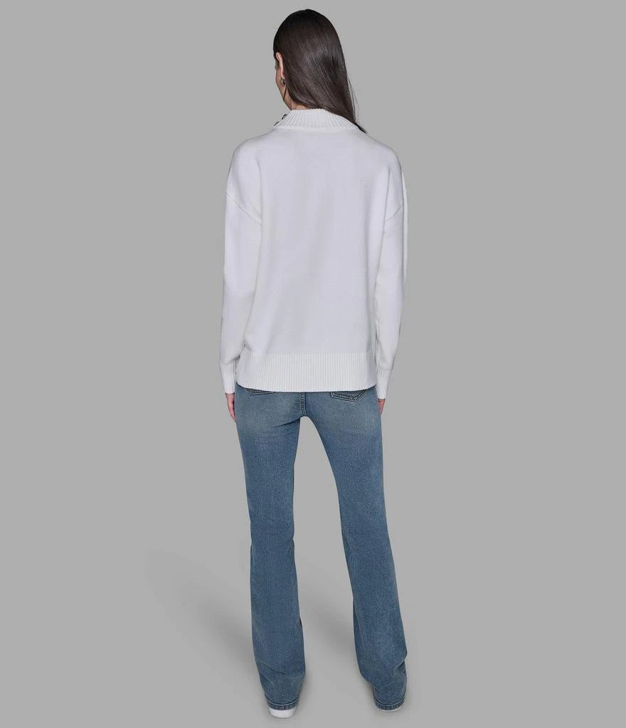 Karl Lagerfeld Paris KARL AND CHOUPETTE FRAME SWEATER