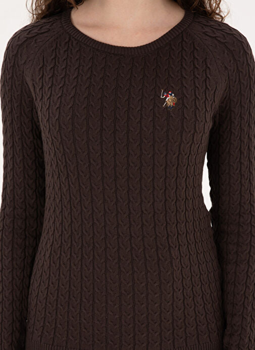 U.S. Polo Assn Women's Cable Slim Fit Sweater