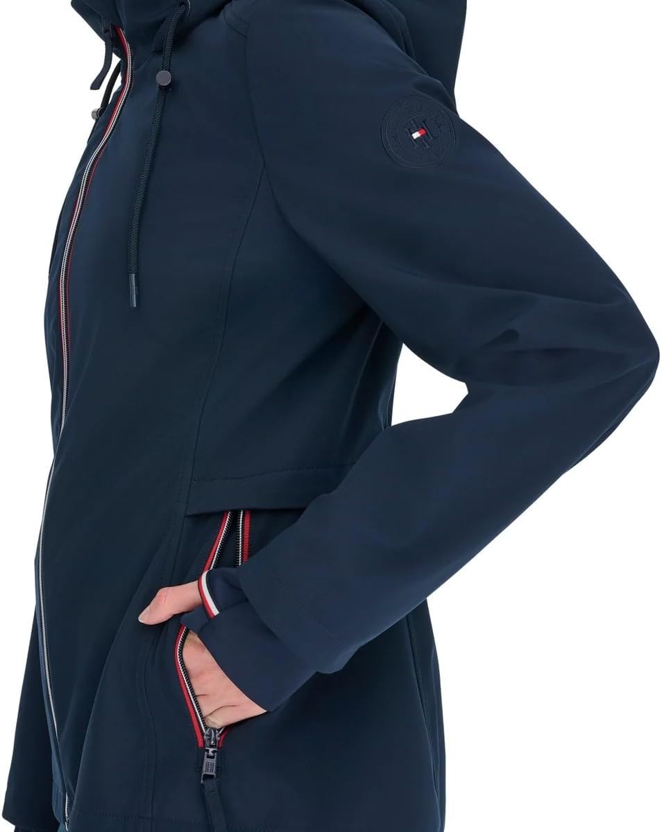 Tommy Hilfiger Women’s Lightweight Stand Collar Windbreaker Navy Color