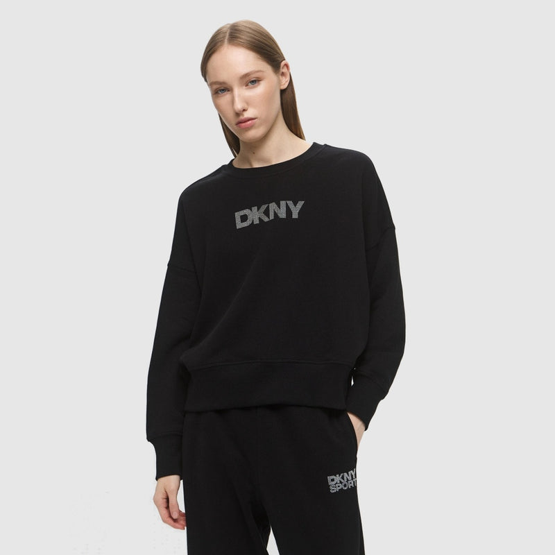 Sweatshirt DKNY logo with monogram black