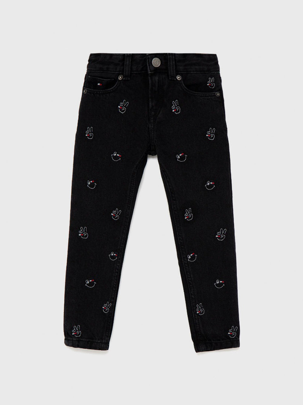 Tommy Hilfiger - Boys' Spencer Slim Tapered Embroidery Jeans