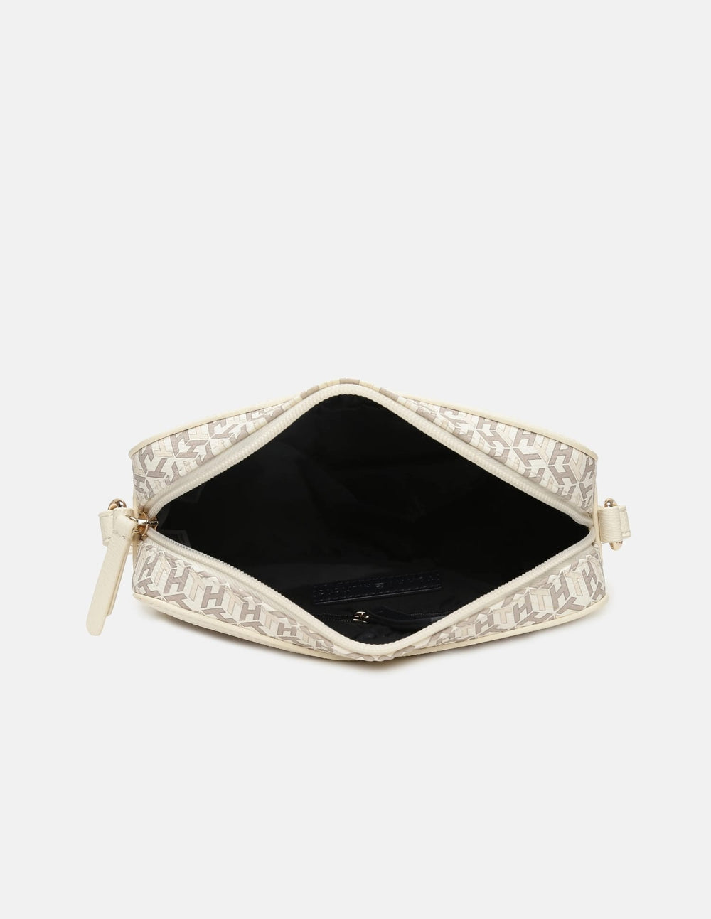 Tommy Hilfiger Logo Off-White Polyurethane Sling Bag