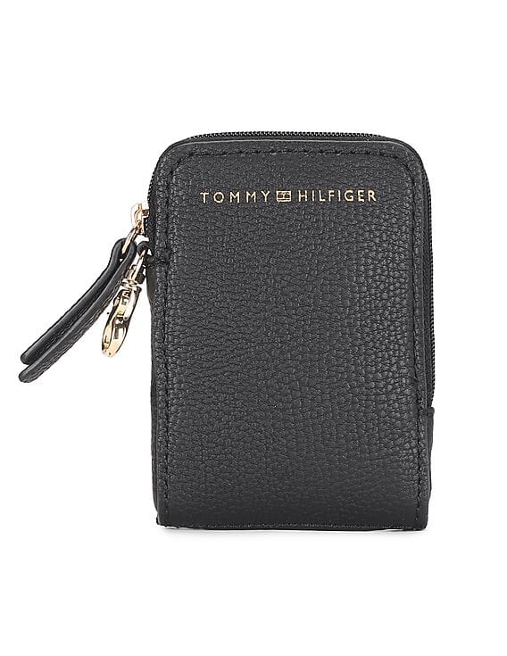 Tommy Hilfiger Women Black Jacquard Logo Convertible Naomi II Tote Bag