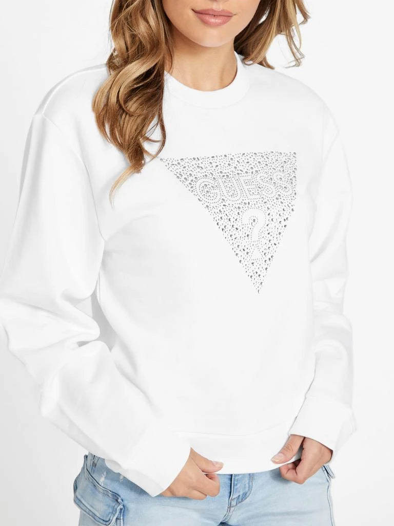 Guess Women’s Trina Triangle Logo Sweatshirt