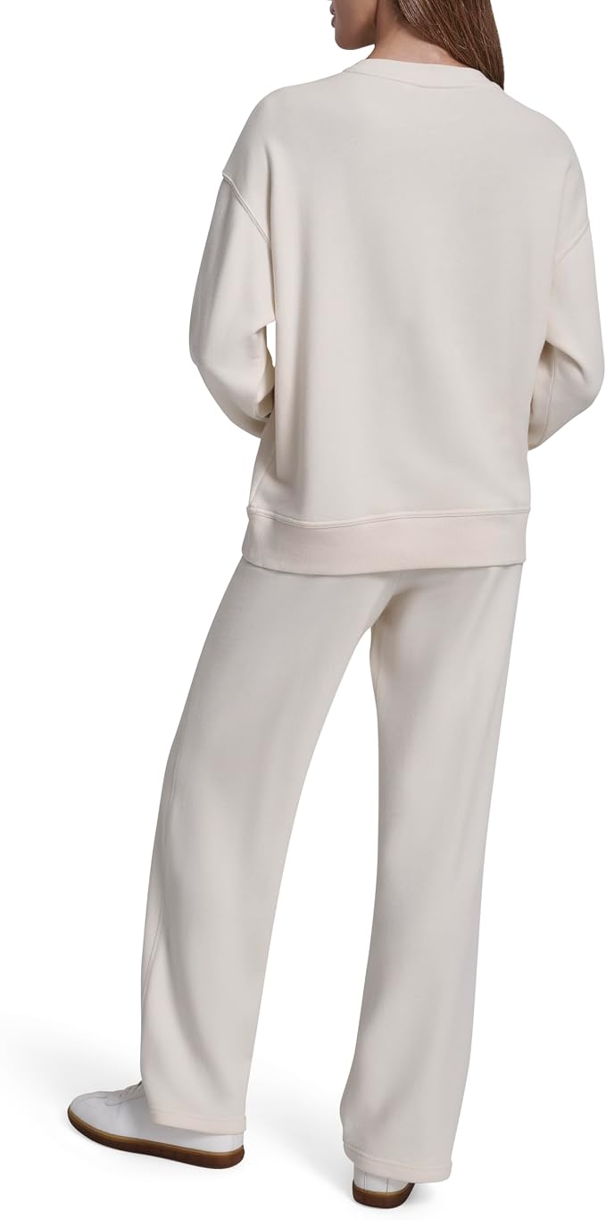 DKNY Womens Stacked Embellished SweatshirtSweatshirt
