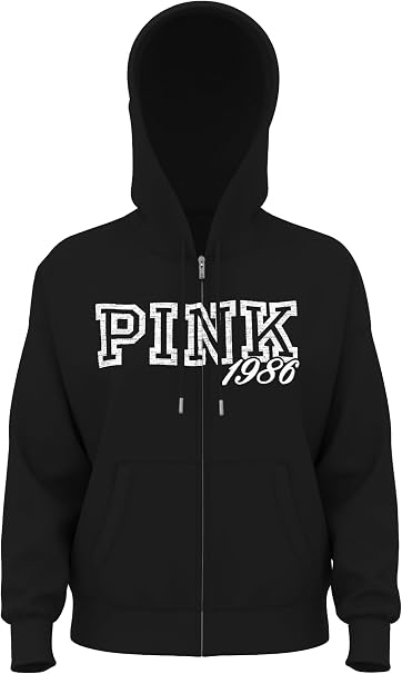 Victoria's Secret Womens Fashion-hoodies Ivy Fleece Campus Full-zip Hoodie