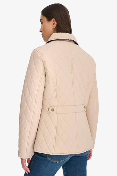 Tommy Hilfiger Womens Quilt Casual Barn Jacket Quilted Jacket