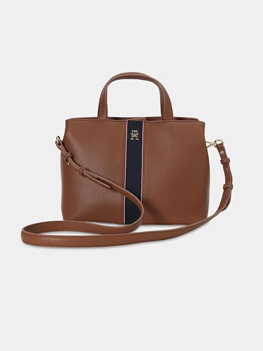 Tommy Hilfiger Logo Blue Pu Handbag