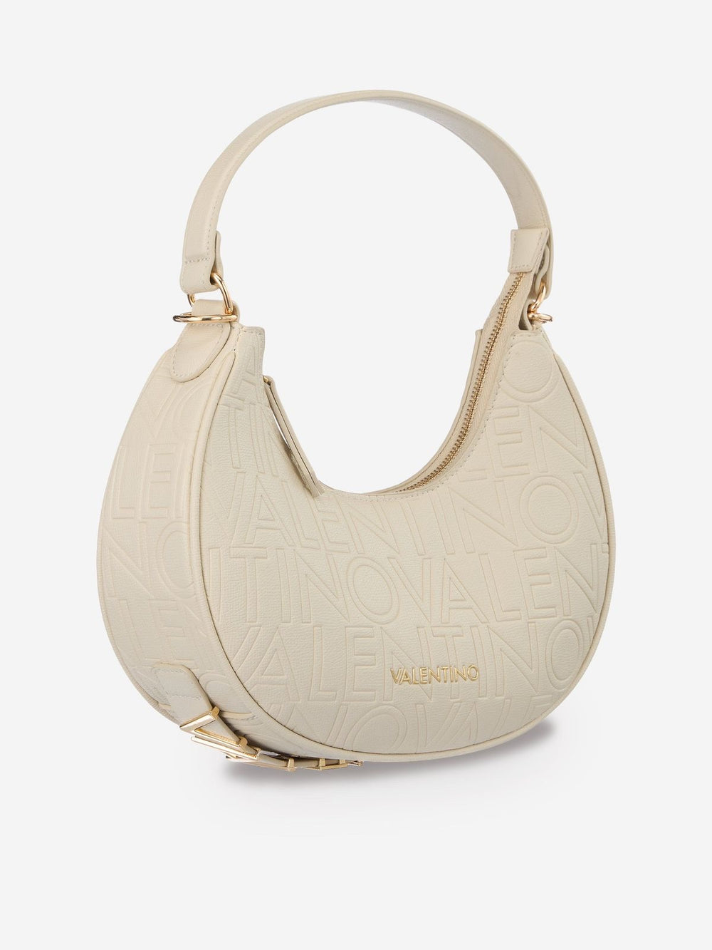 VALENTINO Shelby Hobo Bag in Beig & Gold