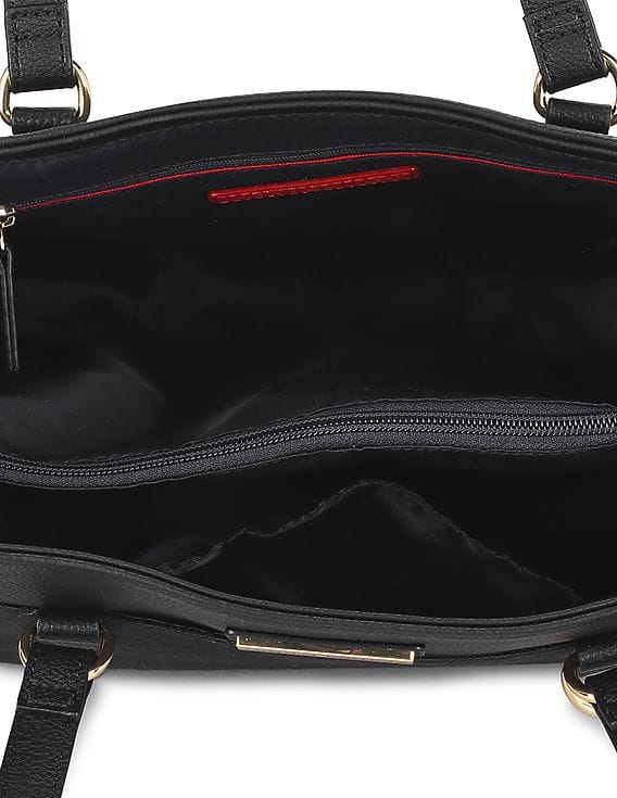 Tommy Hilfiger Women Black Jacquard Logo Convertible Naomi II Tote Bag