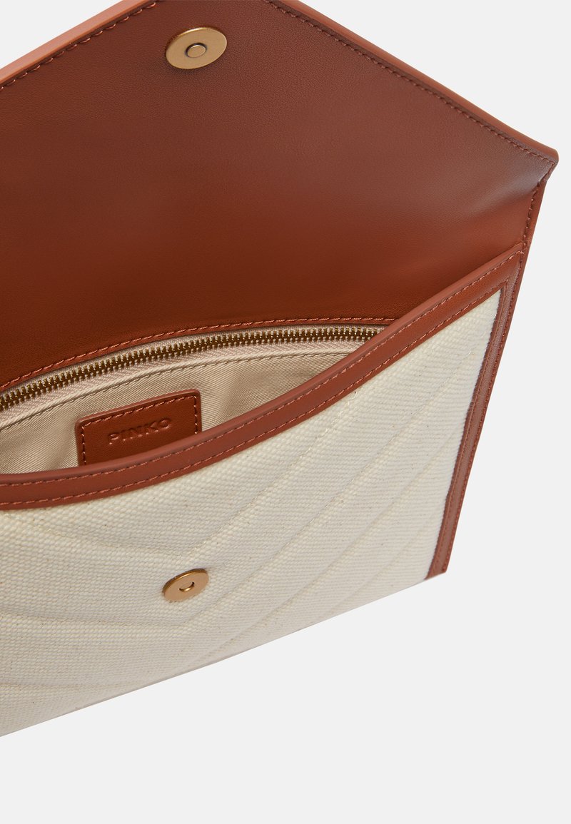 Pinko Women's Natural Flat Canvas Clutch Bag