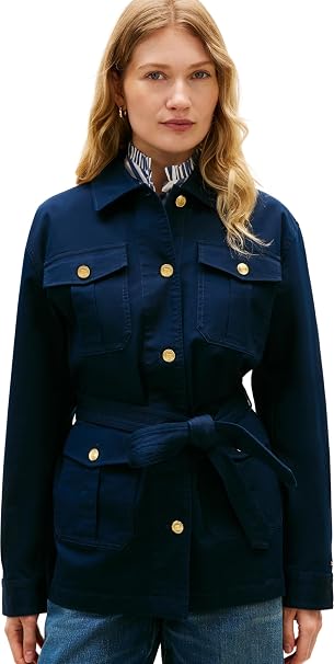 Tommy Hilfiger Women's Cotton Gold Button Field Jacket