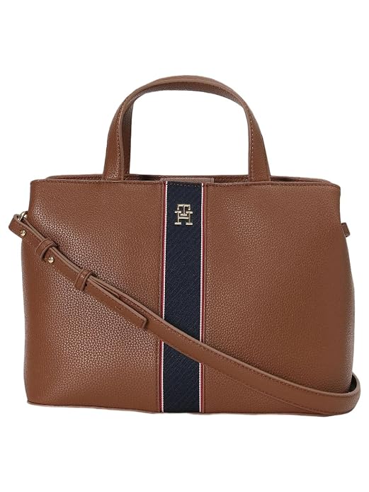 Tommy Hilfiger Logo Blue Pu Handbag