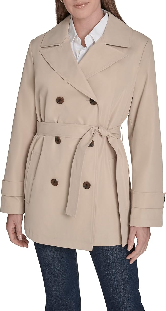 Tommy Hilfiger Belted Double Breasted Trench Coat