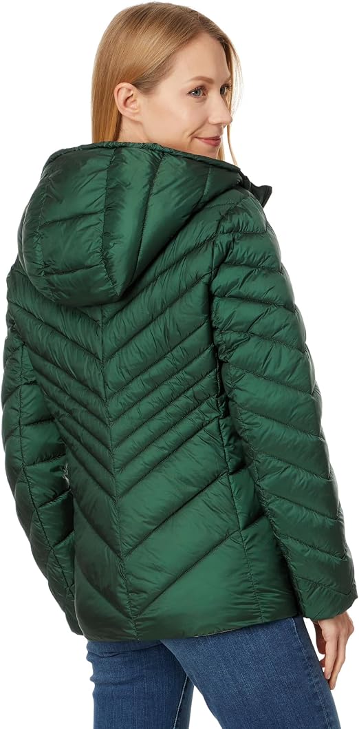 Michael Kors Women's Zip Front Chevron Packable