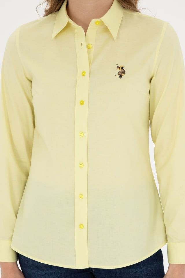 CLASSIC FIT COTTON OXFORD SHIRT - Button-down blouse - wicket yellow