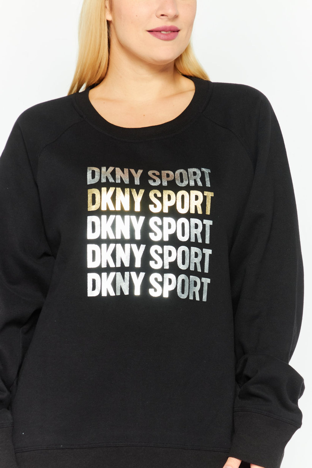 DKNY Sport Women Sportswear Fit Long Sleeves Outdoor Sweatshirt, Black