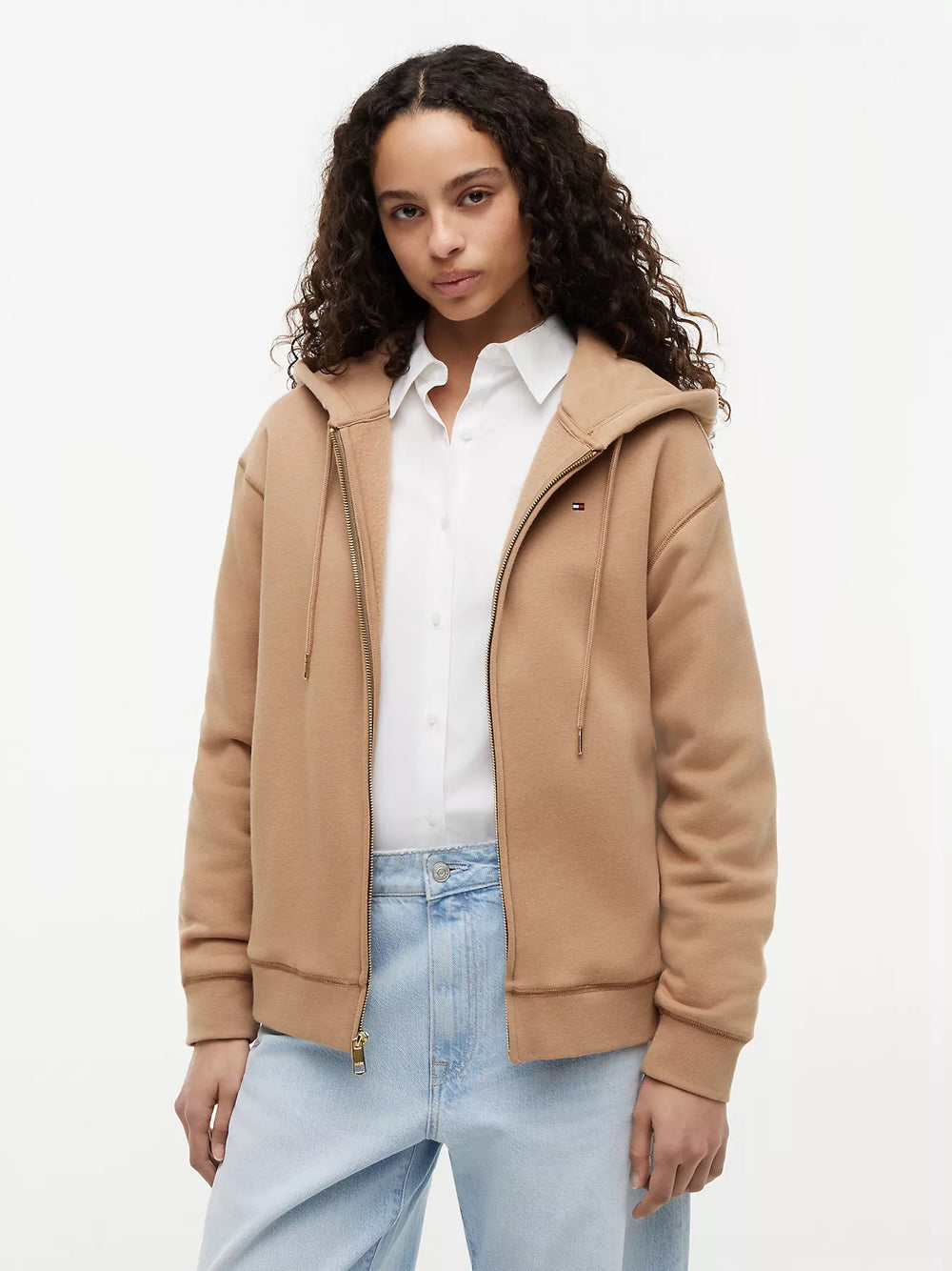 Relaxed Fit Zip Hoodie