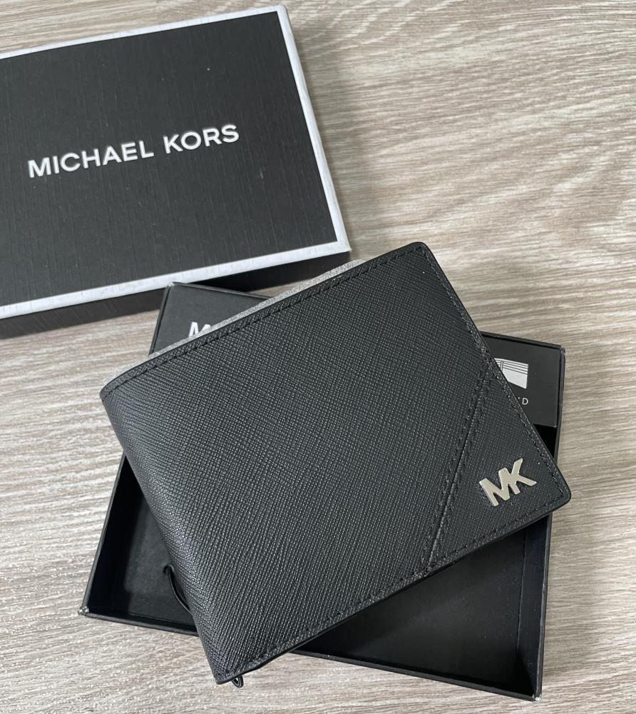 Michael Kors Men's Leather Wallet Slim Billfold Black New