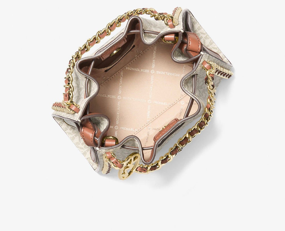 Mina Small Signature Logo Chain Crossbody Bag