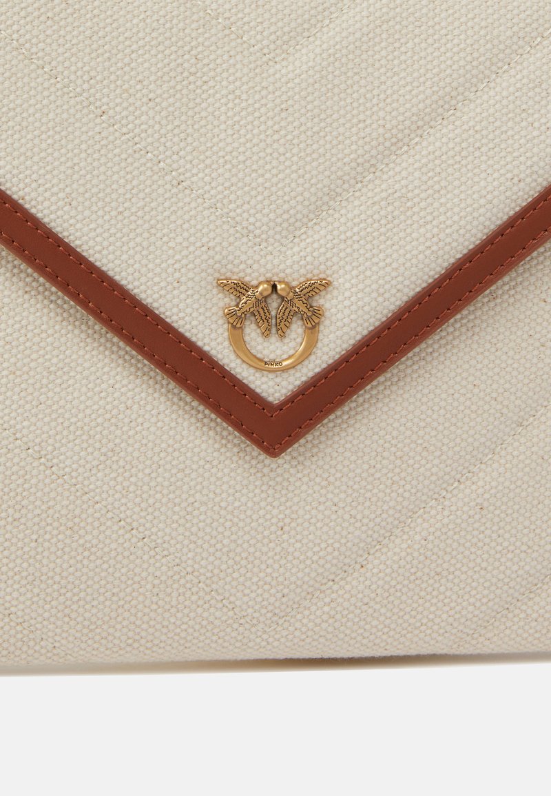 Pinko Women's Natural Flat Canvas Clutch Bag