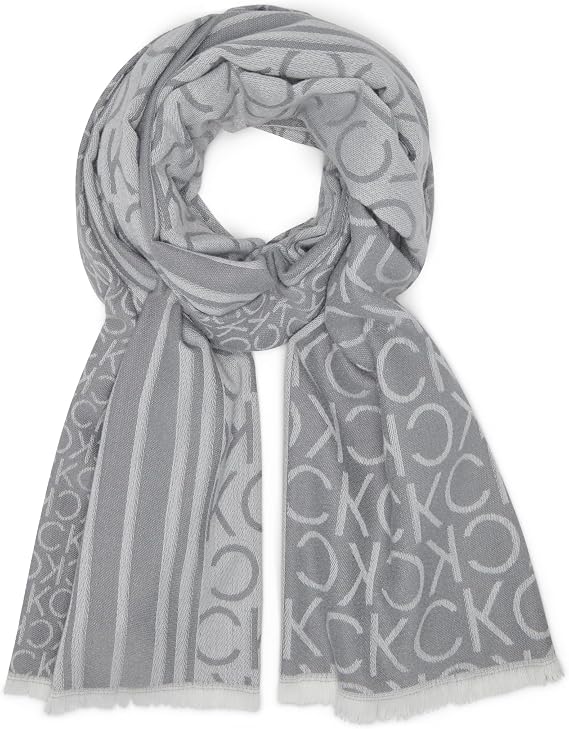 Calvin Klein Women's Ck Logo With Border Scarf