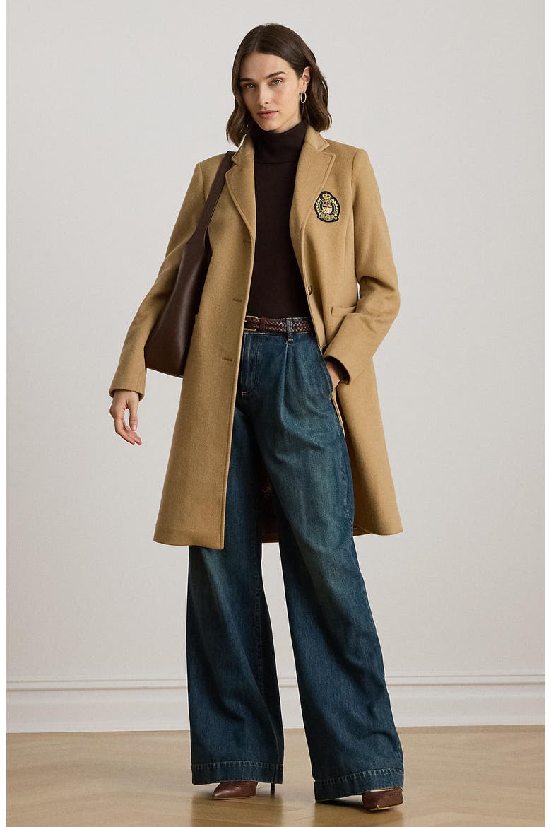 Ralph Lauren Logo Patch Wool Blend Jacket