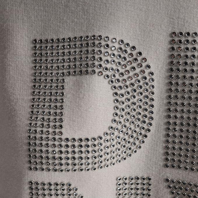 DKNY Womens Stacked Embellished SweatshirtSweatshirt