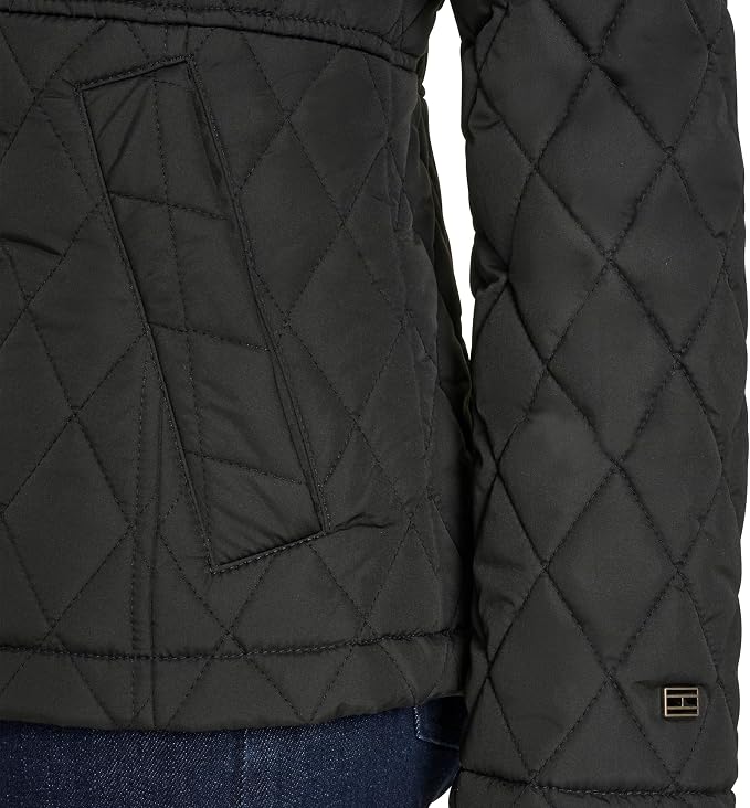 Tommy Hilfiger Womens Long Sleeve Zip Up Essential Quilted Jacket Quilted Jacket