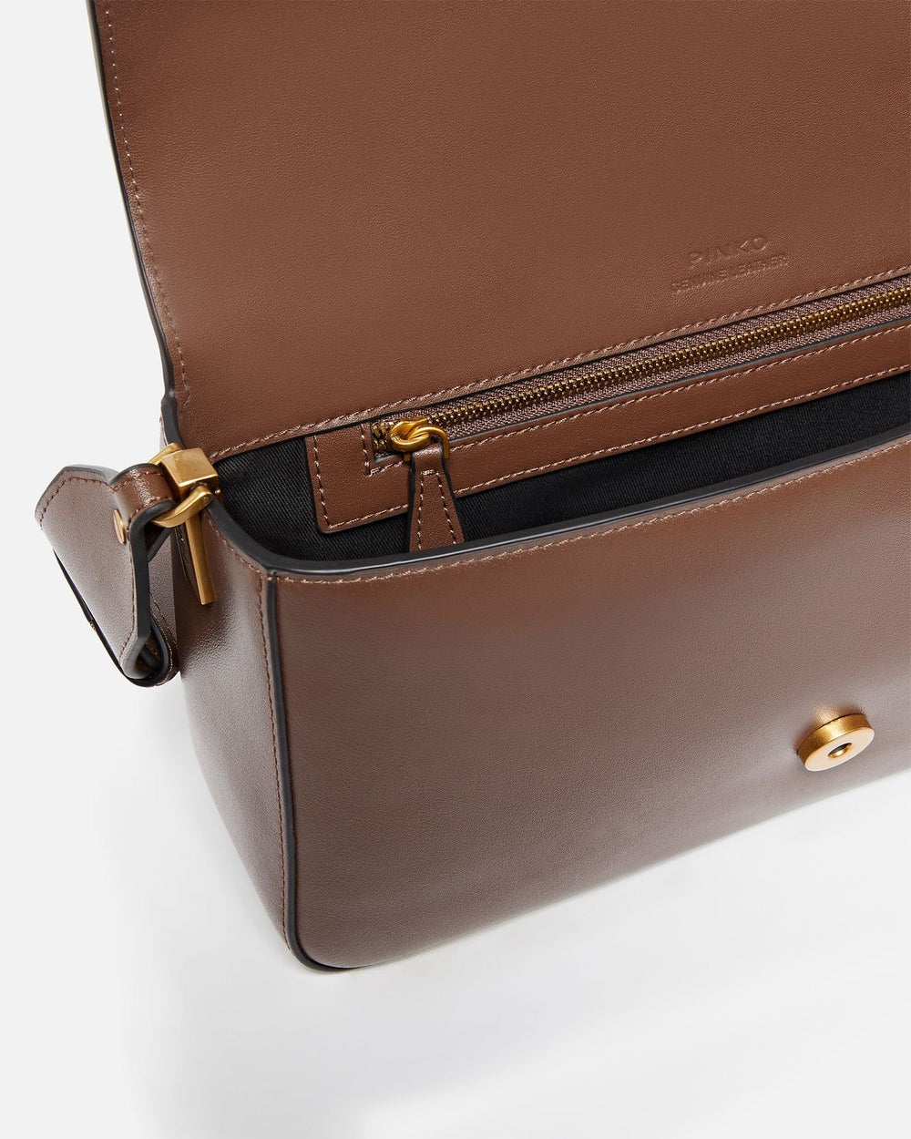 Pinko Love One Mini Slouchy crossbody bag in brown