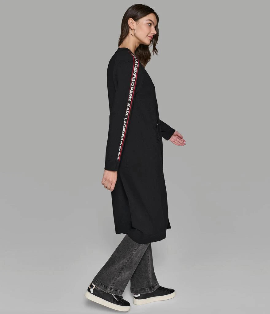 Karl Lagerfeld Paris LONG CARDIGAN WITH LOGO TAPING