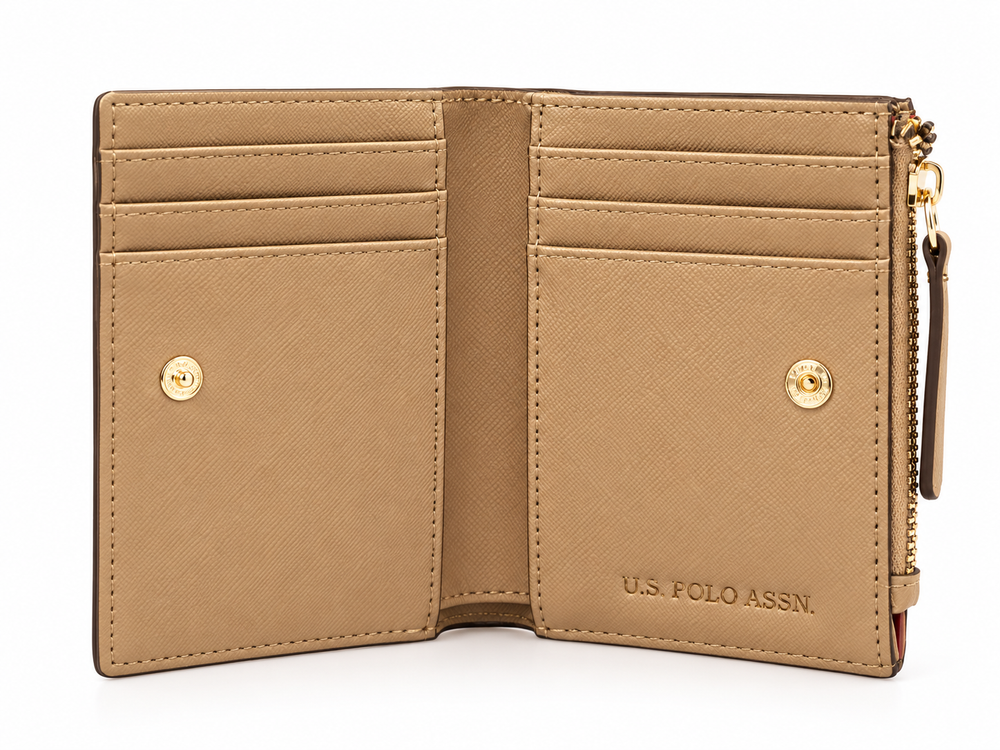 US POLO ASSN wallet canvas beige