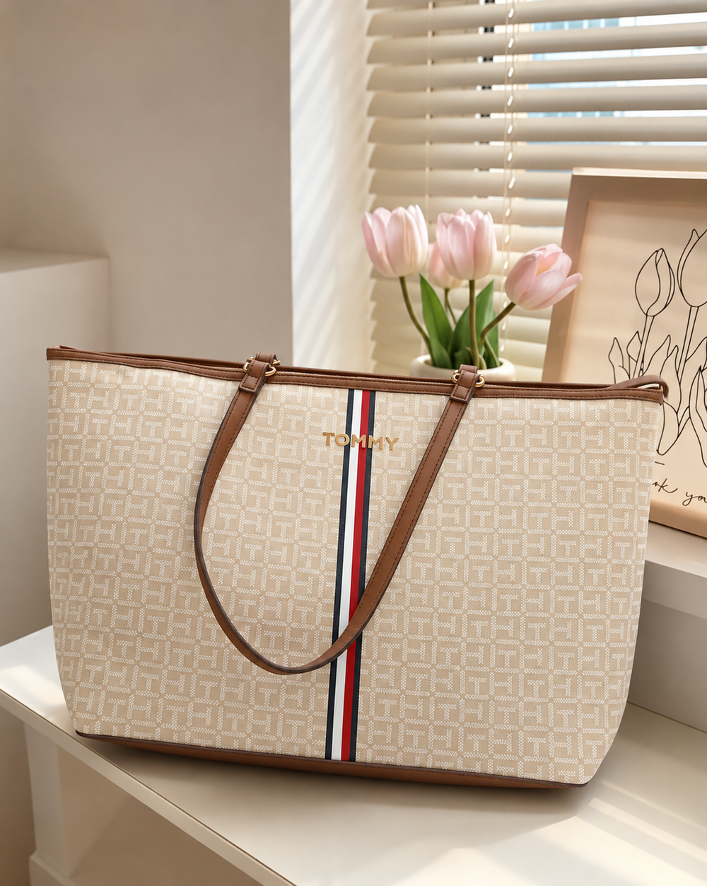 Tommy Hilfiger Monogram Tote Bag