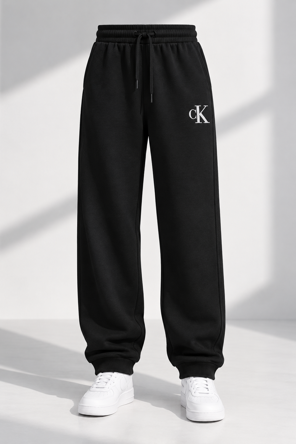 Calvin Klein Grey Logo Sweatpants - Large