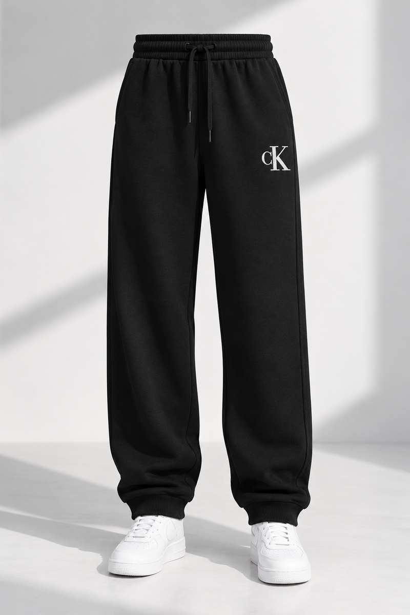 Calvin Klein Grey Logo Sweatpants - Large