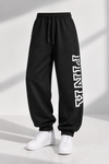 PINK Black Logo Sweatpants - Meduim