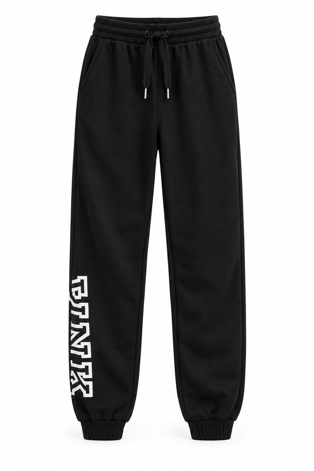 PINK Black Logo Sweatpants - Large