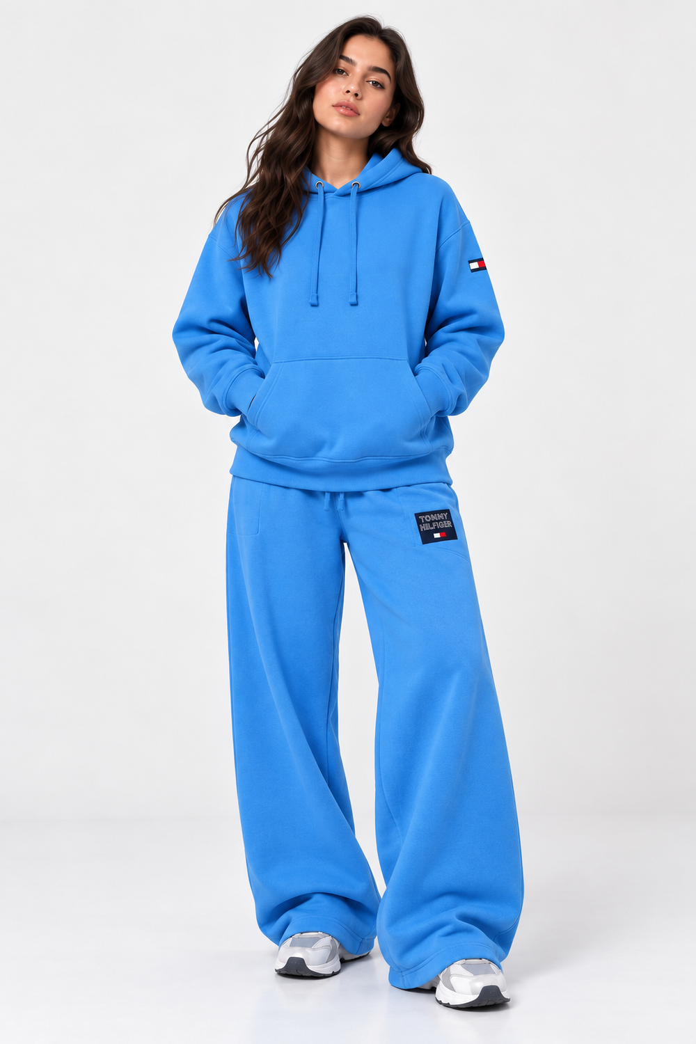 Tommy Hilfiger Flag-Logo Drawstring Hoodie