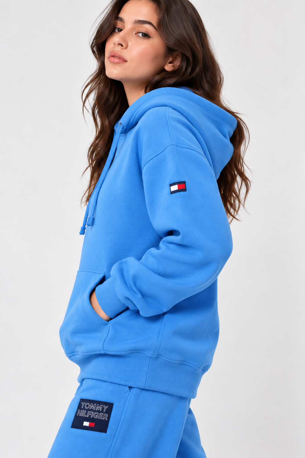 Tommy Hilfiger Flag-Logo Drawstring Hoodie