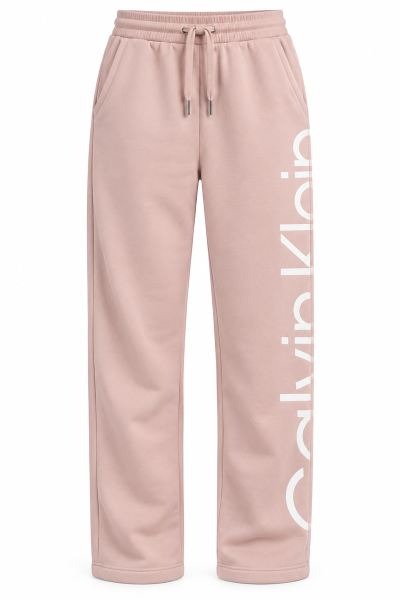 Calvin Klein Pink Logo Sweatpants - Large