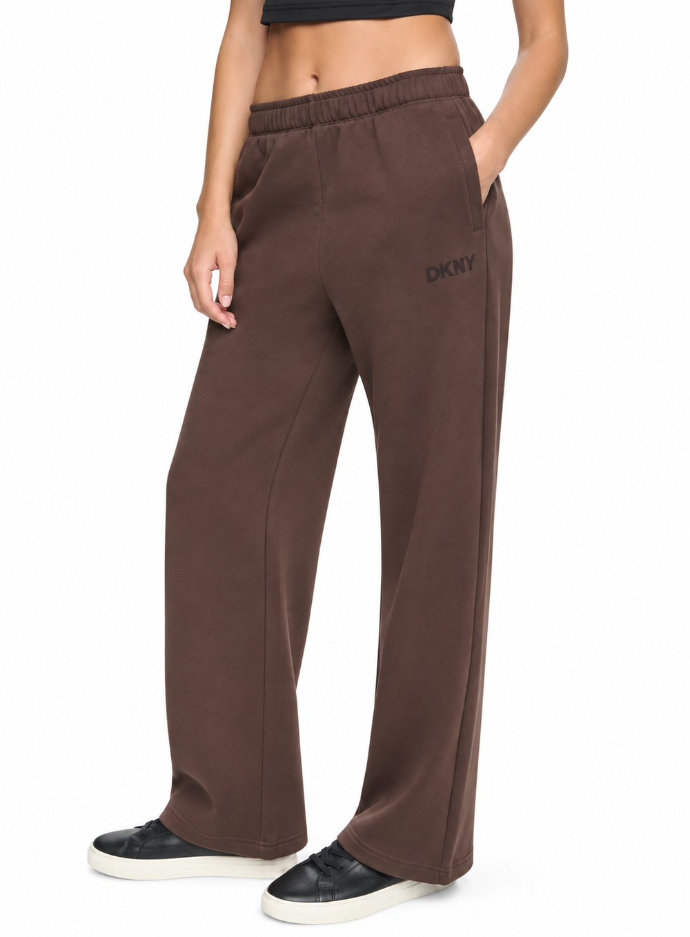 DKNY Women's Relaxed Lounge Pants / Sweatpants (Dark Brown)