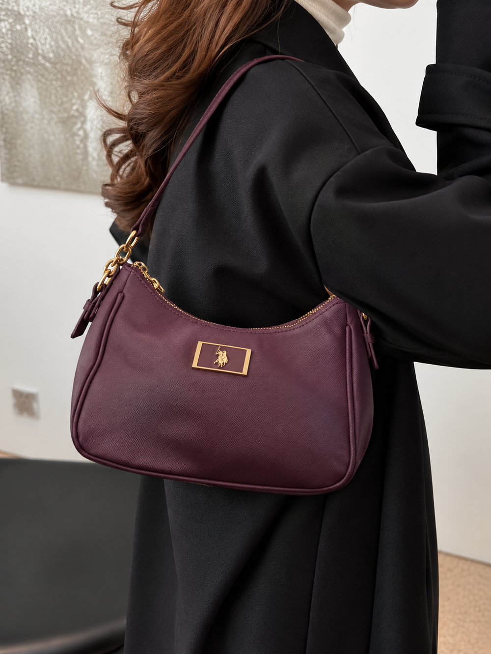 U.S. Polo Assn. Burgundy Crossbody Bag