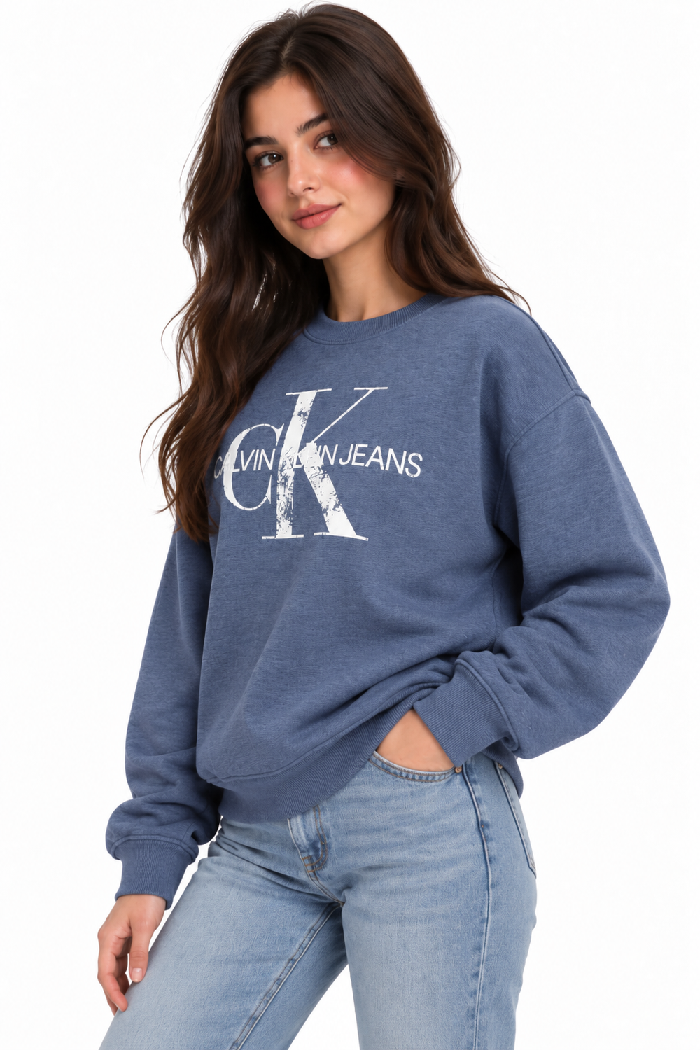 Calvin Klein Jeans Women's Blue Logo Sweatshirt